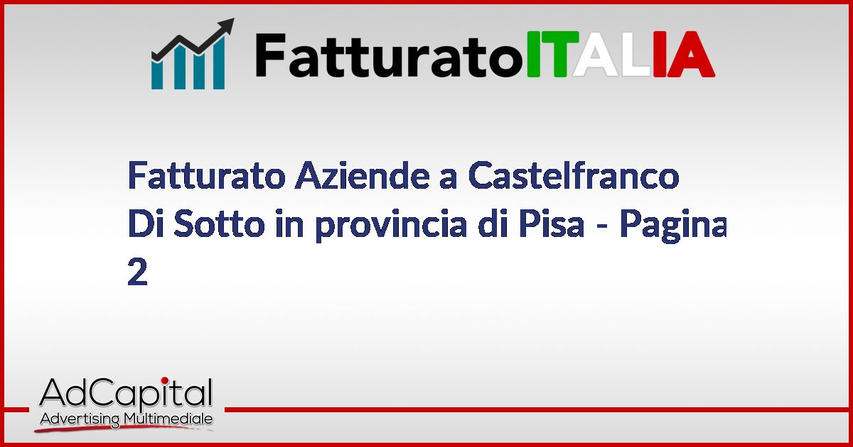 Fatturato Aziende a Castelfranco Di Sotto in provincia di Pisa
